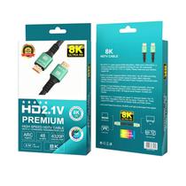 Cabo HDMI HDTV 8K (1.8 Metros) - Preto/Verde
