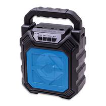 Speaker / Caixa de Som Portatil RS-408 com Bluetooth / USB / TF / FM / Aux / Recarregavel - Preto/ Azul