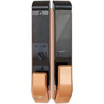 Fechadura Eletronica Smart F4 Fingerprint Lock para Porta com 3 Vias (Impressao Digital, Codigo Secreto e Chave do Cartao) - Red Bronze
