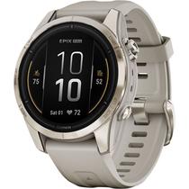 Smartwatch Garmin Epix Pro (Gen 2) 010-02802-13 Sapphire com Tela 1.2" GPS/Wi-Fi/Bluetooth - Soft Gold/Light Sand