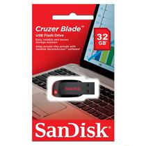 Pendrive Sandisk Cruzer Blade Z50 32GB - Preto/Vermelho