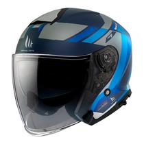 Capacete MT Helmets Thunder 3 SV Jet Modulus A7 - Aberto - Tamanho XL - com Oculos Interno - Matt Azul