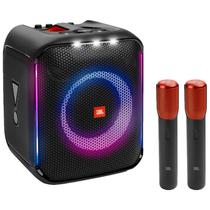Caixa de Som JBL Partybox Encore 100 Watts com Bluetooth e USB + 2 Microfones / Bivolt - Preto
