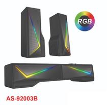 Speaker Satellite AS-92003B USB 2.0 RGB - Negro