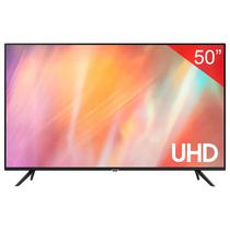 Smart TV LED de 50" Samsung UN50AU7090 Uhd 4K com Wi-Fi/Bluetooth/Tizen (2022) - Preto