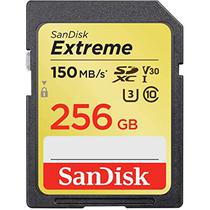 Cartao de Memoria Sandisk SDXC Extreme 256GB 150 MB/s Classe 10 (SDSDXV5256G-Gncin)