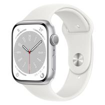 Apple Watch Series 8 MP6P3LL/A - Bluetooth - 45MM - Silver Aluminum/White