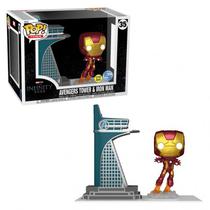 Funko Pop Town Marvel Avengers Exclusive - Avengers Tower e Iron Man 35 (Glows In The Dark)