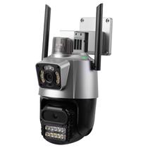 Camera de Seguranca - IP - Icsee P11-Turbo - 3.6MM/2.8MM/12MM - 8MP - Tres Cameras - Cinza