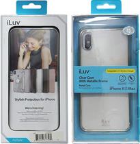 Capa Iluv iPhone XS-Max Metal Care Prata Transparente Aixpmtsi