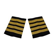 Pilot Uniform Epaulets/Paleteras 4-Bar Gold Metallic Black WAPX700-4GM