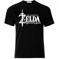 Camiseta The Legend Of Zelda Breath Of The Wild Preto - Tamanho GG