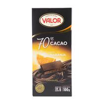 Chocolate Valor 70% Cacao Naranja 100GR
