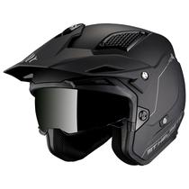 Capacete MT Helmets District SV s Solid A1 - Aberto - Tamanho XL - com Oculos Interno - Matt Black