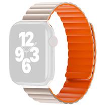 Correia Wiwu WI-WB001 Pra Apple Watch 42-49MM de Silicone - Starlight/Orange