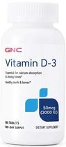 GNC Vitamin D-3 50 MCG (2000 Iu) 180 Comprimidos