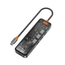 Hub USB-C Wiwu 7 Em 1 Cyber CB007 - Gray