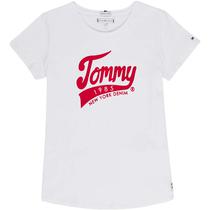 Camiseta Tommy Hilfiger Infantil Feminina M/C KG0KG04960-YAF-01 12 Bright White