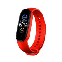 Relogio Smartwatch Smartband M6 0.96", 120MAH, Bluetooth - Vermelho