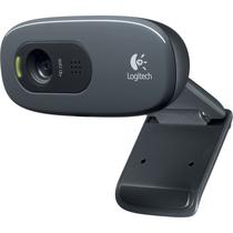 Webcam Logitech C270 960-000694 HD com Microfone/USB - Preto