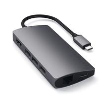 Hub Usc-C Satechi Slim Multi Port ST-TCMA2M com USB-C/ HDMI/ RJ-45/ USB-A/ Microsd - Space Gray