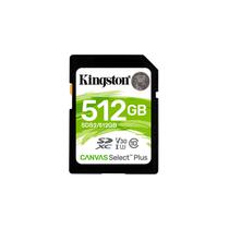 Cartao de Memoria Kingston Canvas Select Plus SDXC 512 GB 100MB/s Classe 10 - SDS2/512GB