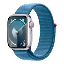 Apple Watch Series 9 MR923LW/A Caixa Aluminio 41MM Prata - Loop Esportiva Azul