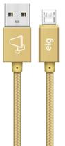 Cabo Micro USB Elg M510BG Nylon Trancado (1 Metro) Dourado