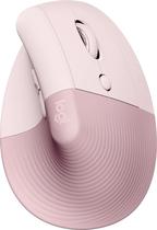 Mouse Logitech Ergomon Lift Wireless Sem Fio - Rosa