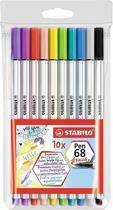 Caneta Stabilo Pen 68 Brush (10 Cores)