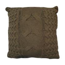 Capa de Almofada Crochet de La Marrom