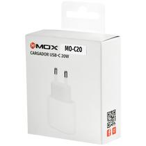 Adaptador de Tomada Mox MO-C20 USB-C de 20 Watts - Branco