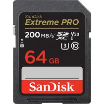 Cartão de Memória SD Sandisk Extreme Pro 200-90 MB/s C10 U3 V30 64 GB (SDSDXXU-064G-GN4IN)