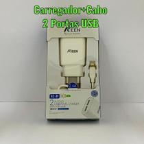 Keen Carregador Fonte Lightning - 2 Portas USB - 2.4A - 1MT