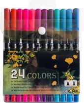 Marcador Brush Pens Dual Art Marker - MZ368527 (24 Cores)