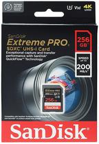 Cartão de Memória Micro SDHC Uhs-I Sandisk Extreme Pro 256GB 200MB/s