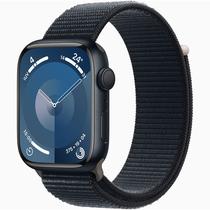 Apple Watch Series 9 de 45MM MR9C3LL/A GPS (Caixa de Aluminio Meia-Noite/Pulseira Esportiva Meia-Noite)(Caixa Feia)