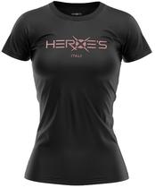 Camiseta Heroe's Donna Preto/Rosa - Feminina