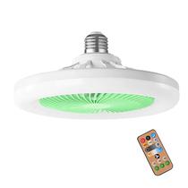 Mini Ventilador de Techo com Lampada LED e Controle Remoto / 36W / 85-265V ~ 50/ 60HZ - Verde/ Branco