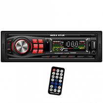 Toca Radio Automotivo Megastar CDX389BT 4 de 65 Watts com Bluetooth e USB - Preto