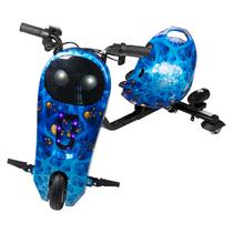 Moto Triciclo Eletrico KEEN-1 360 com Power Bank Suporta 50KG Aprox. / 150W / Recarregavel / LED - Galaxia Azul 1