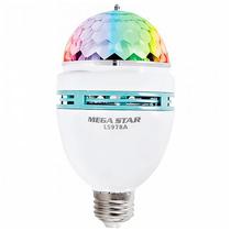 Lampada RGB Giratoria Megastar LS978A 5W/Bivolt - Branco/Verde