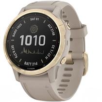Smartwatch Garmin Fenix 6S Pro Solar 010-02409-13 com Tela 1.2" GPS/Wi-Fi/Bluetooth - Light Gold