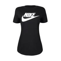T-Shirt Nike Feminina Sportswear Essential Icon Futura Preta