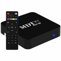 Receptor Digital Ott TV Box MDTV Pro+ 5G 8K 32GB/ 256GB/ Iptv/ Wifi/ HDMI/ USB/ SD/ MMC/ Lan/ Android 11.1 Preto