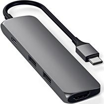 Hub USB-C Satechi Slim Multi-Port ST-Cmam com USB-C/HDMI/USB-A - Space Gray
