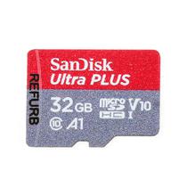 Cartao de Memoria Micro SD de 32GB Sandisk Ultra Plus (RB) - Cinza/Vermelho