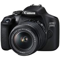Camera Canon Eos 2000D Wi-Fi/NFC com Lente Ef-s 18-55 MM Is II - Preta