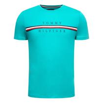 Camiseta Tommy Hilfiger Masculino MW0MW12520-L7P-00 s Aqua Teal
