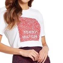 Camiseta Tommy Hilfiger Feminina WW0WW26661-02S-000 s White/ TMMY Flo